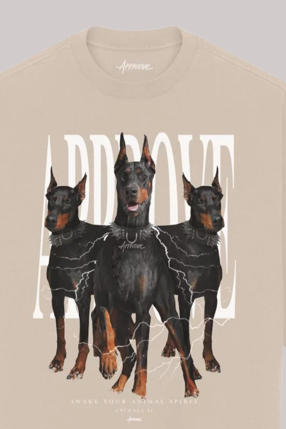 CAMISETA OVERSIZED APPROVE ANIMALS DOBERMANN