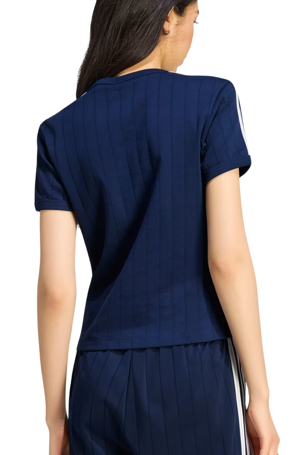 CAMISETA ADIDAS ORIGINALS FEM PINSTRIPE SLIM KS9992 NIGHT INDIGO
