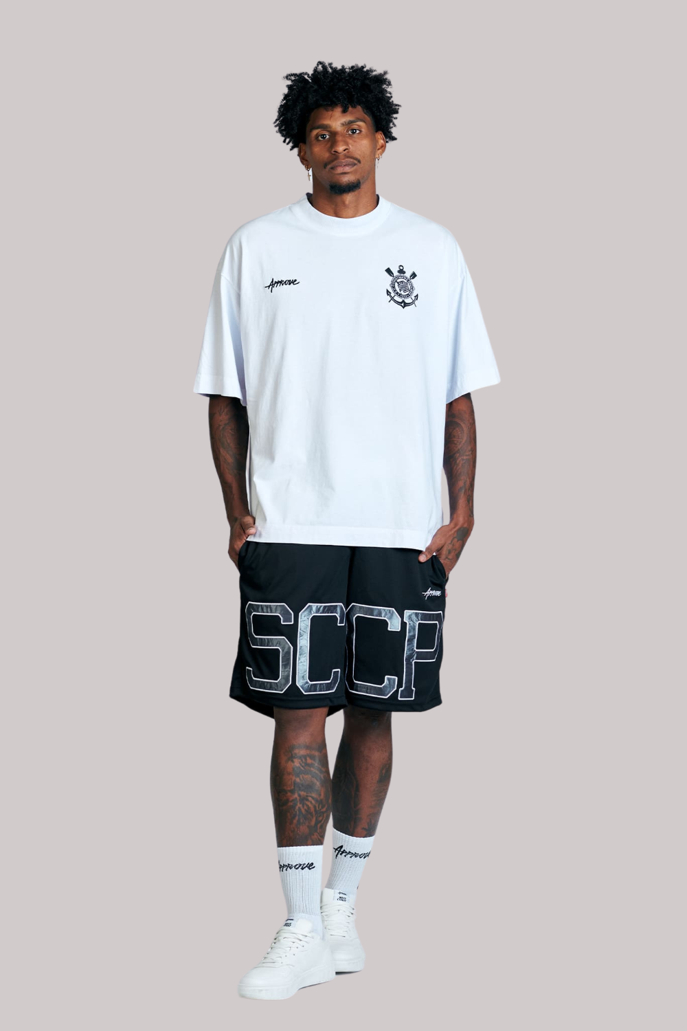 CAMISETA APPROVE X CORINTHIANS HUGE SAO JORGE