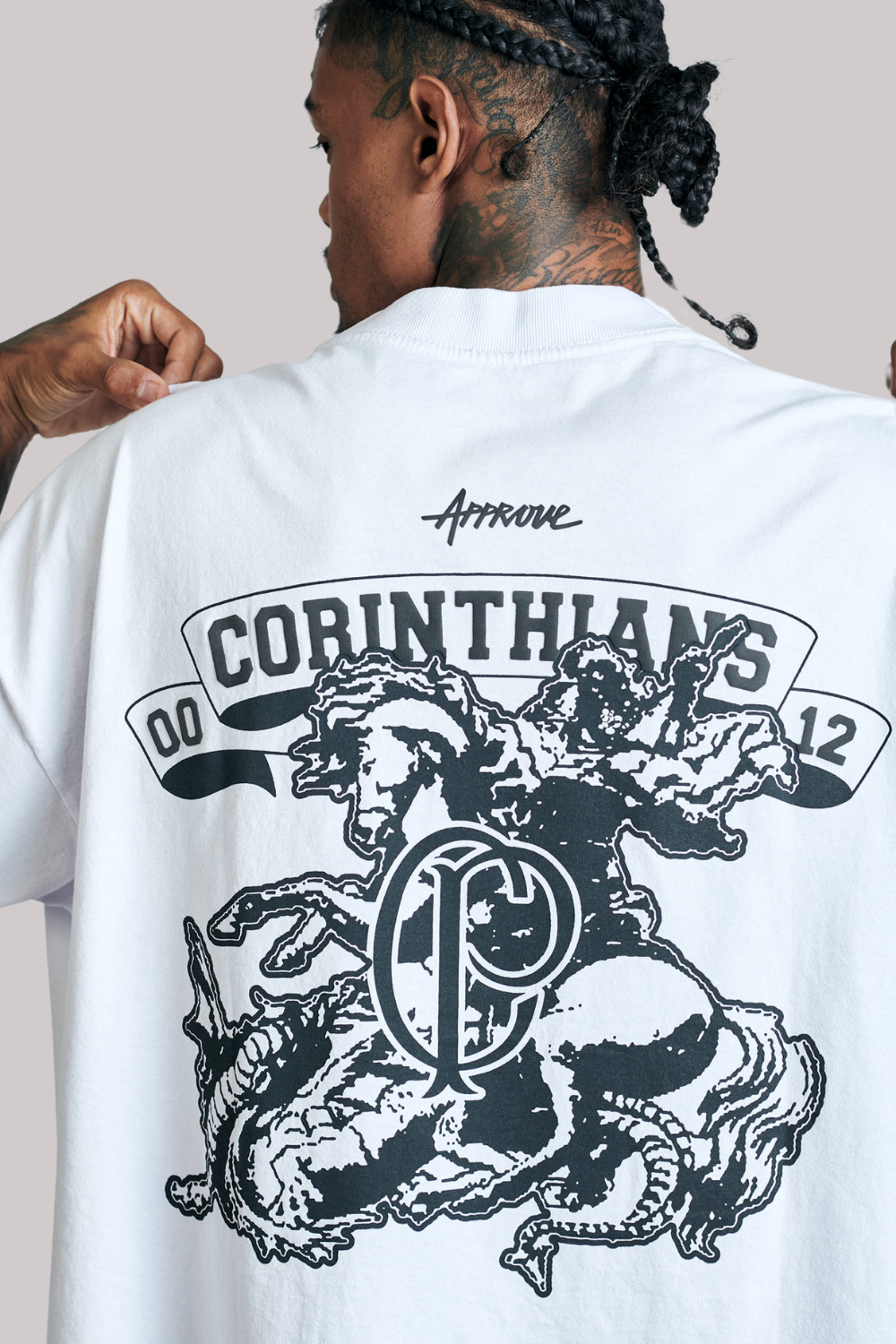 CAMISETA APPROVE X CORINTHIANS HUGE SAO JORGE