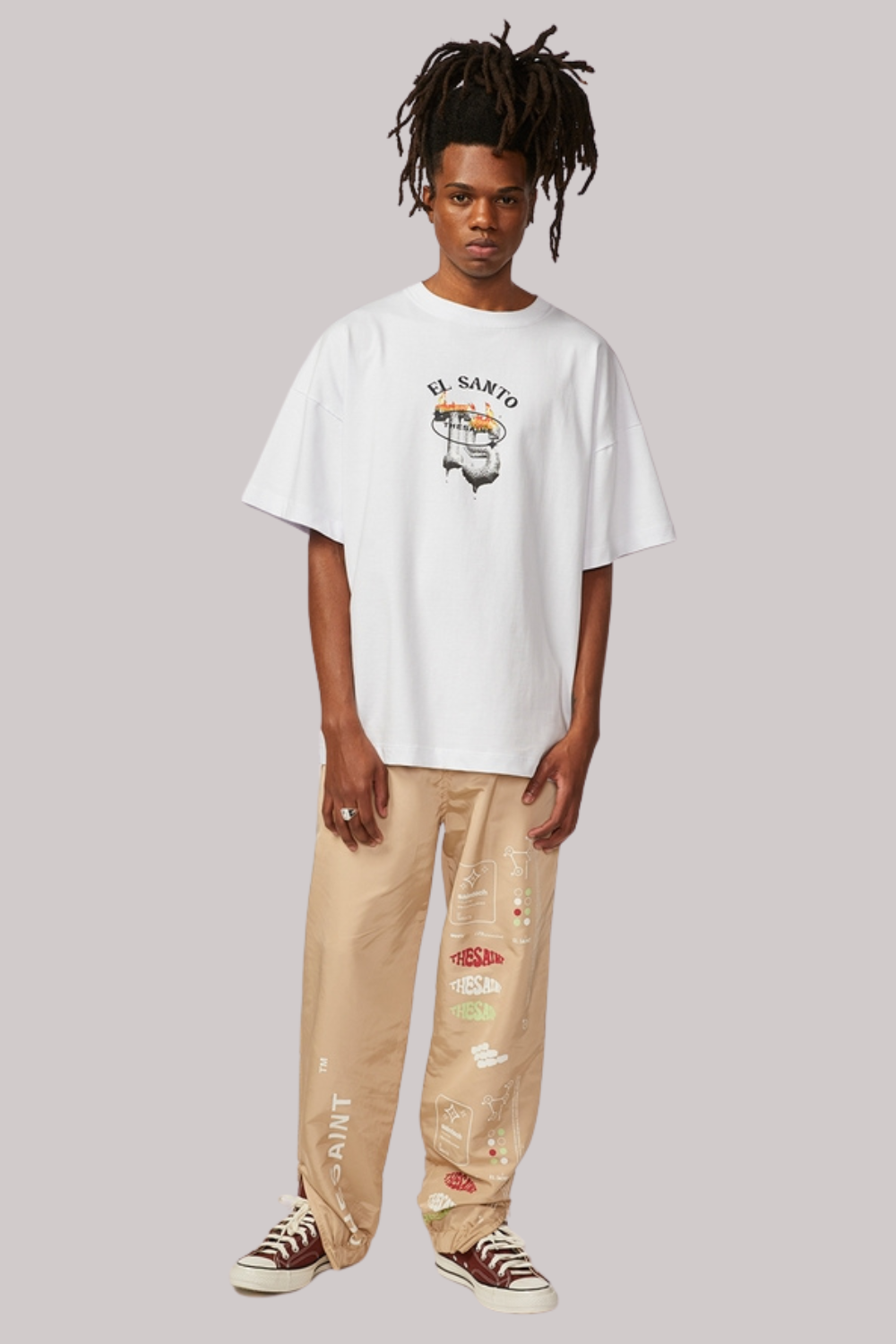 CAMISETA THE SAINT OVERSIZED ELSANTO FUEGO