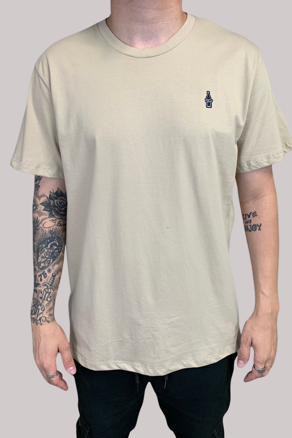 CAMISETA ROCK SODA BASICA KAKI