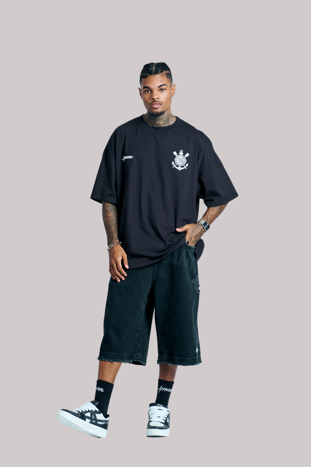 CAMISETA HUGE APPROVE X CORINTHIANS II SÃO JORGE