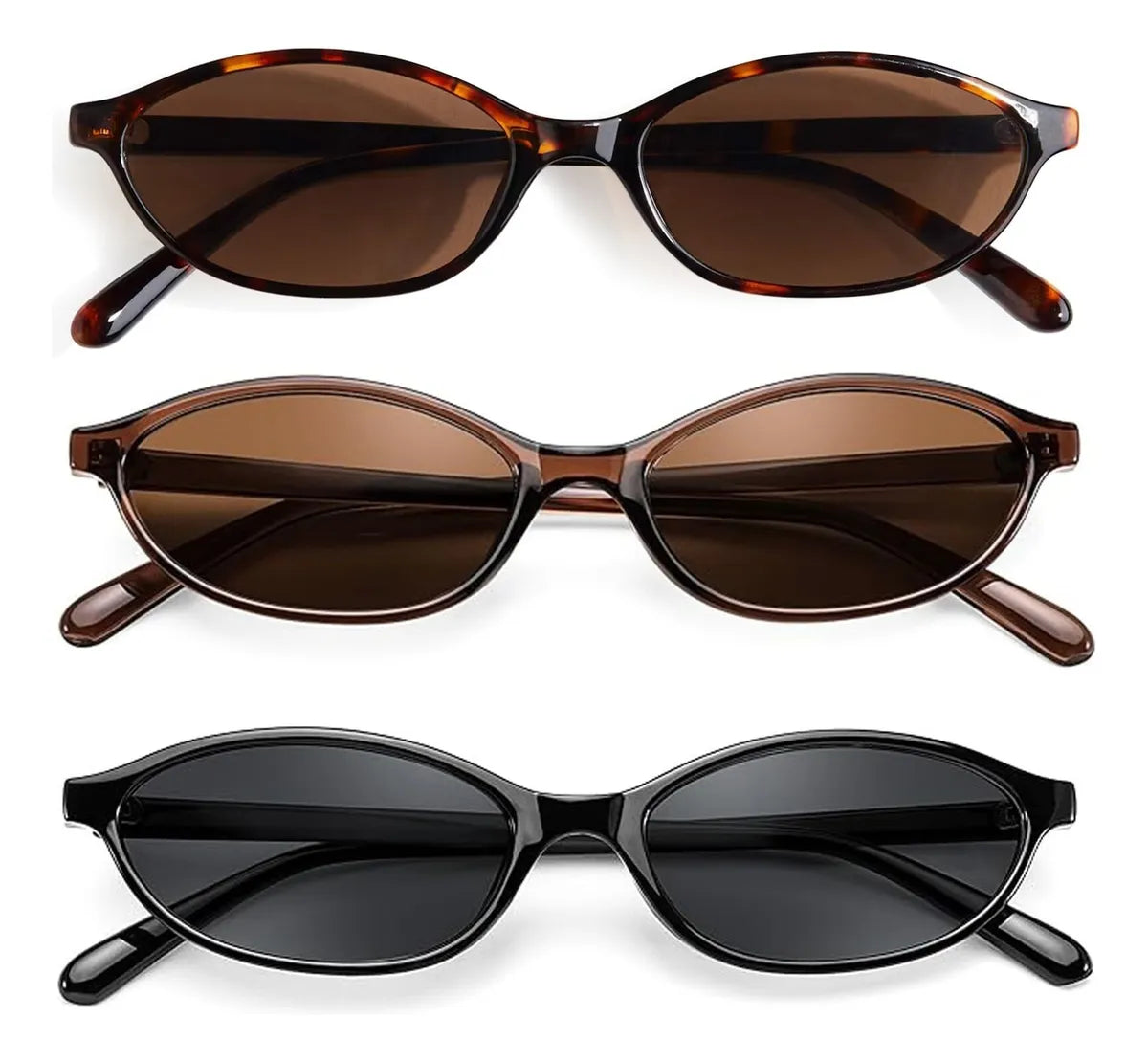 Óculos De Sol Estilo Olho De Gato Retrô Oval