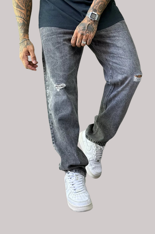 CALÇA JEANS BAGGY COM PUÍDOS GRAFITE JAY JONES JAY8116