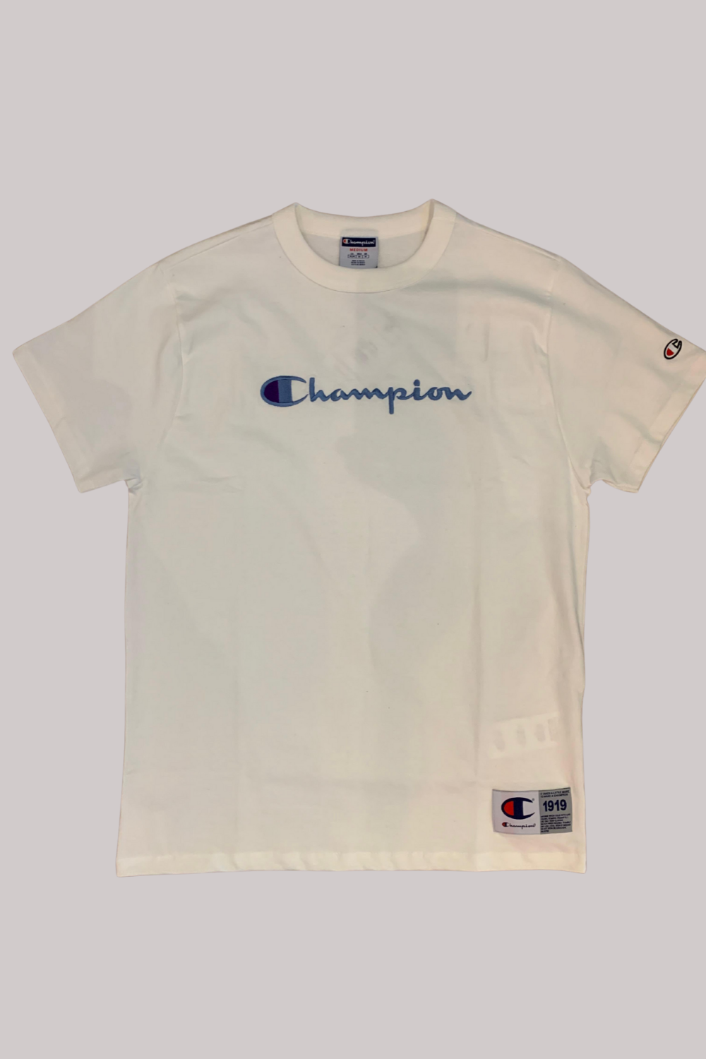 CAMISETA CHAMPION BORDADO EVA TECIDO MEIA MALHA GROSSO