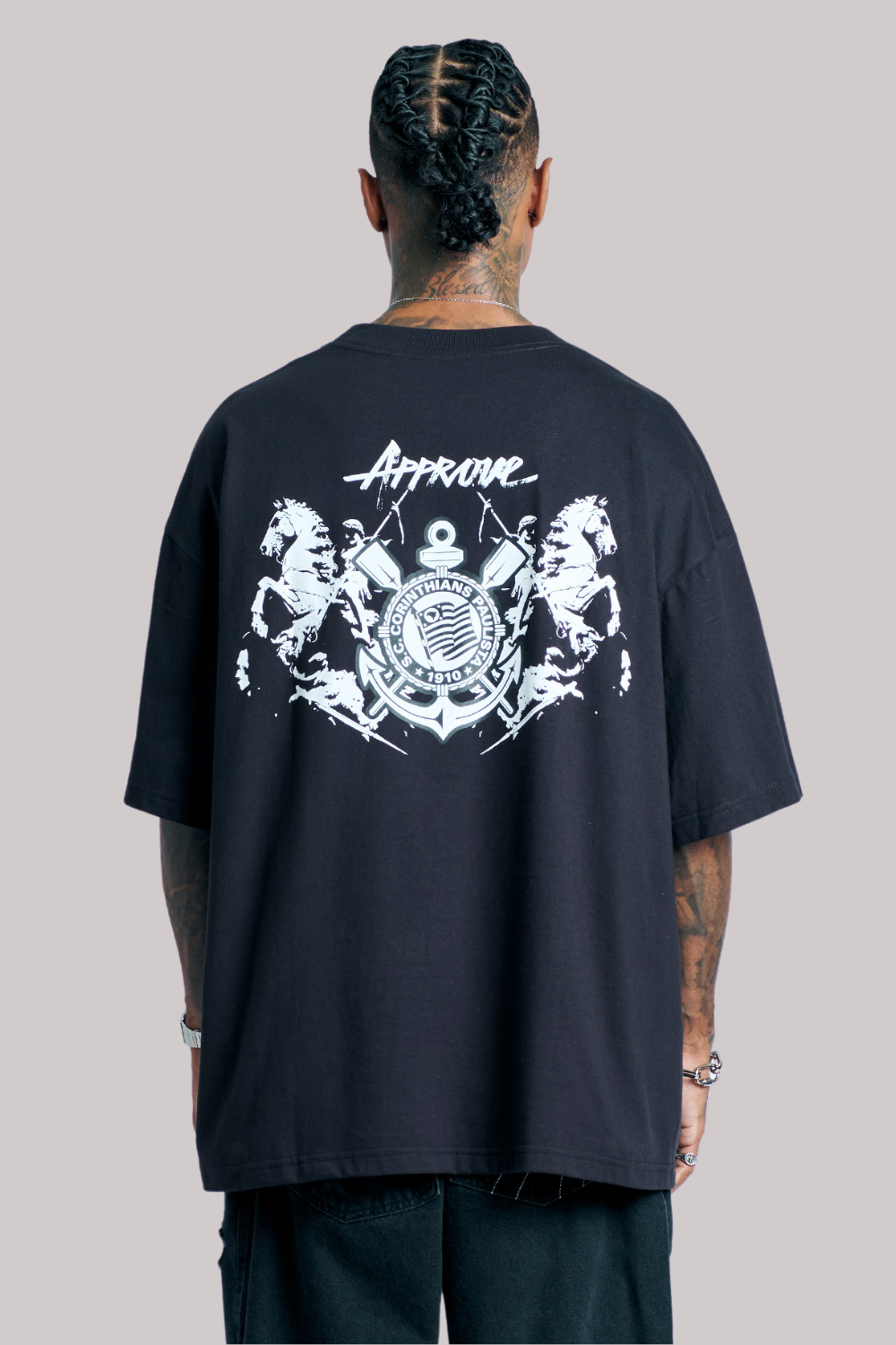 CAMISETA HUGE APPROVE X CORINTHIANS II SÃO JORGE