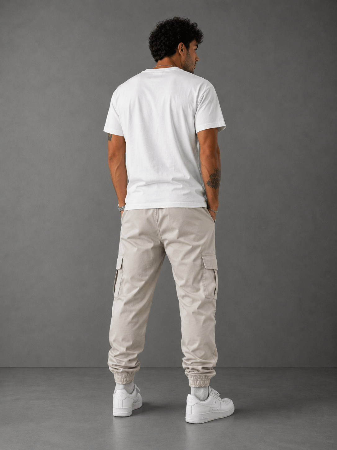 Calça Jogger Cargo Bege