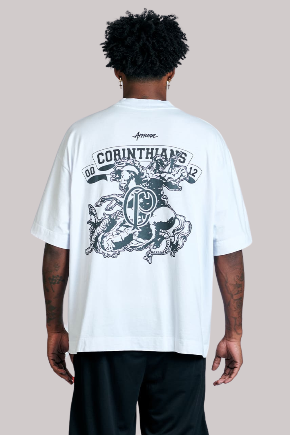 CAMISETA APPROVE X CORINTHIANS HUGE SAO JORGE