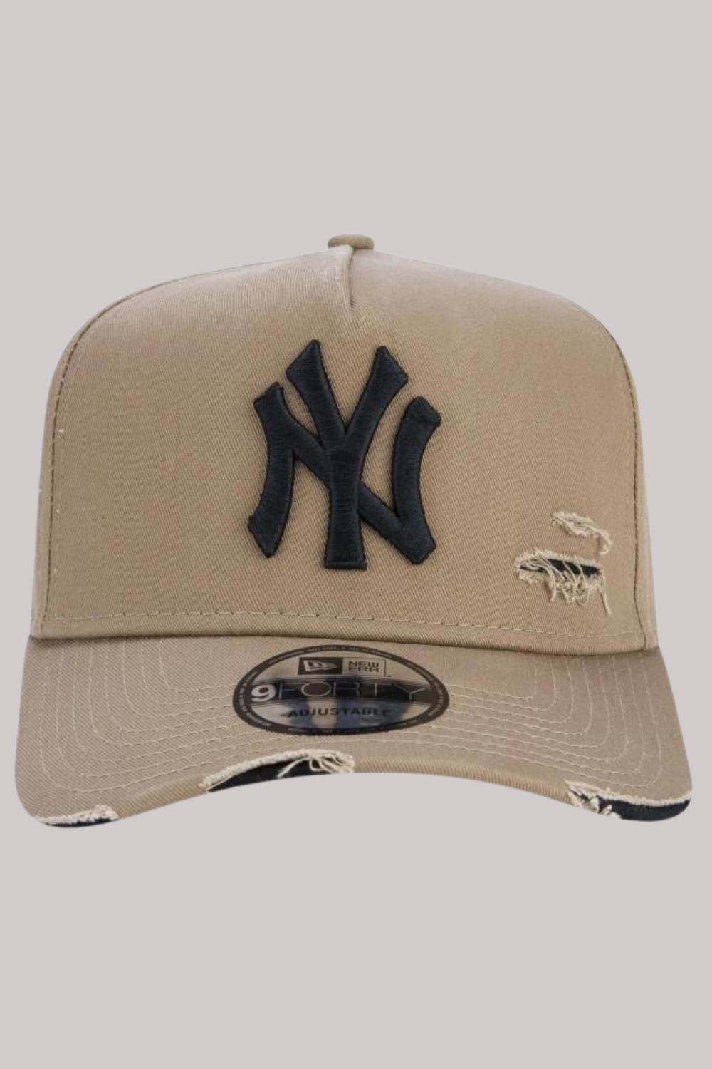 BONÉ NEW ERA 9FORTY A-FRAME ABA CURVA AJUSTÁVEL DESTROYED MLB NEW YORK YANKEES MBV24BON105