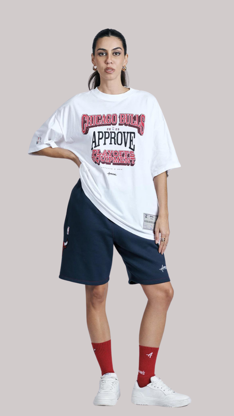 SHORTS MOLETOM APPROVE X NBA OVERSIZED BULLS