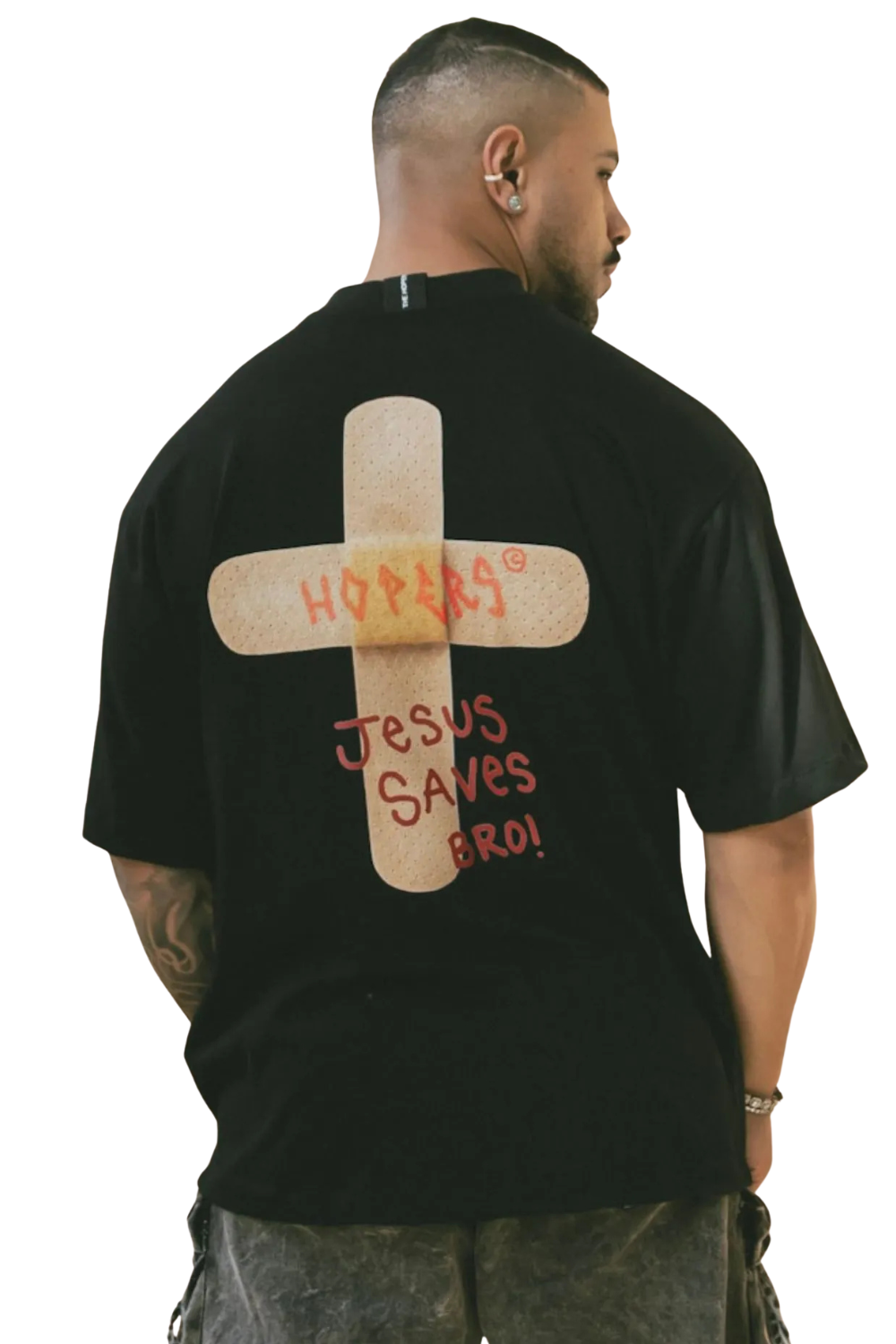 CAMISETA THE HOPERS OVERSIZED JESUS SAVES 0000272017 PRETO