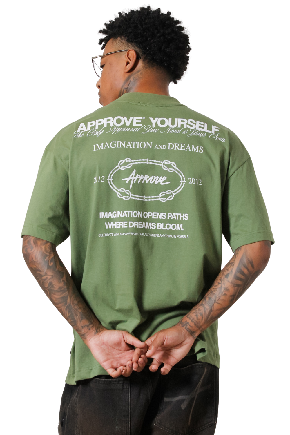 CAMISETA APPROVE HUGE YRSLF TIMELESS 7918 VERDE MUSGO