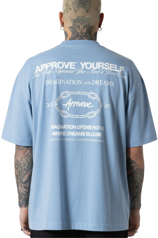 CAMISETA APPROVE HUGE YRSLF TIMELESS 7918 AZUL CLARO