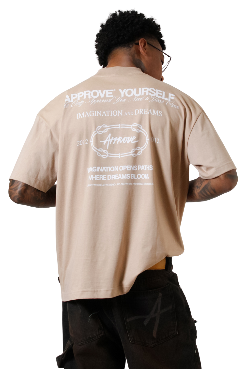 CAMISETA APPROVE HUGE YRSLF TIMELESS 7918 BEGE
