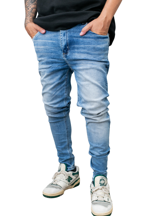 CALÇA LLEVA JEANS SUPER SKINNY MARMORIZADA LL9025