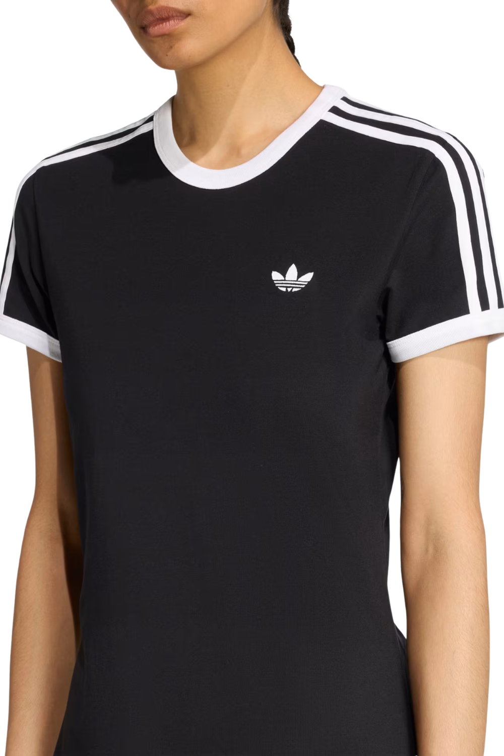 VESTIDO ADIDAS ORIGINALS ADICOLOR TRÊS LISTRAS (SLIM) KD7978 PRETO