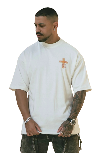 CAMISETA THE HOPERS OVERSIZED JESUS SAVES 0000272018 OFF WHITE