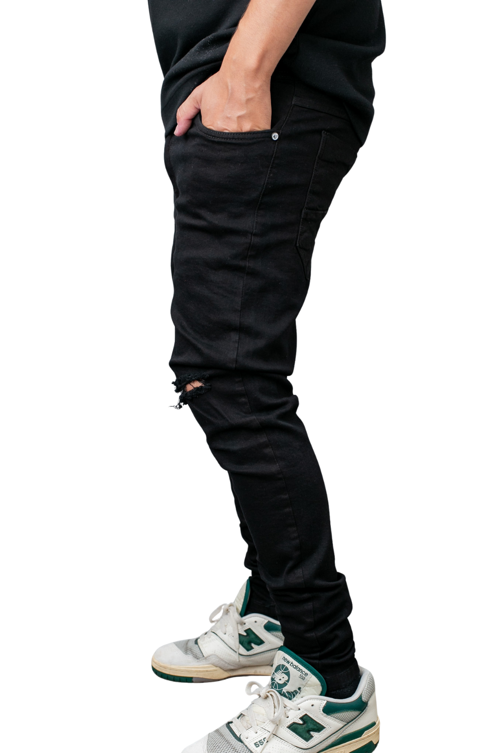 CALÇA LLEVA JEANS SUPER SKINNY C/ RASGO NO JOELHO LL9007