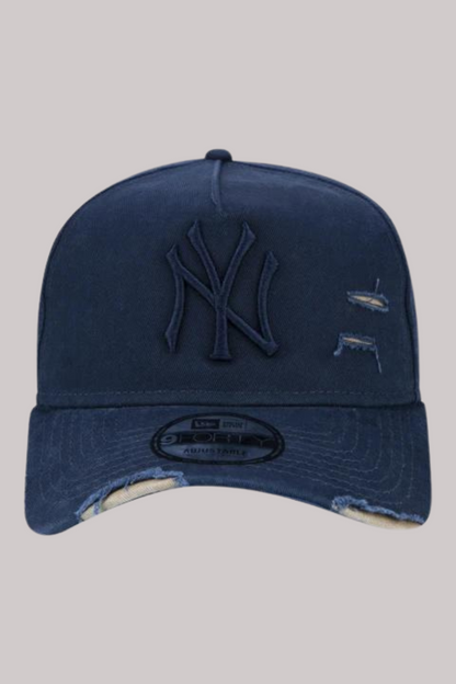 BONÉ NEWERA 9FORTY A-FRAME ABA CURVA AJUSTÁVEL DESTROYED MLB NEW YORK YANKEES MLB