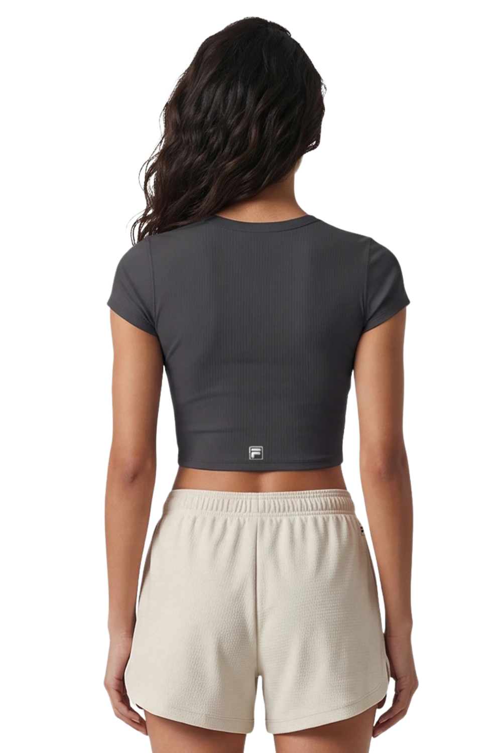 CAMISETA FEM FILA CROPPED LIFE RIBBED III F12SP00138 PRETO