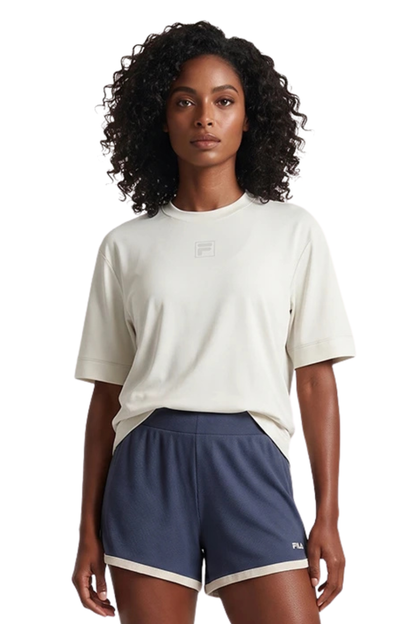 CAMISETA FILA FEM OVER BOX SOFT BLEND F12SP00124.3538 OFF WHITE