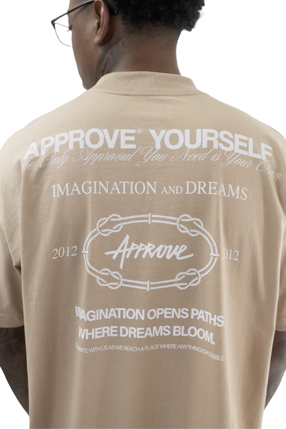 CAMISETA APPROVE HUGE YRSLF TIMELESS 7918 BEGE