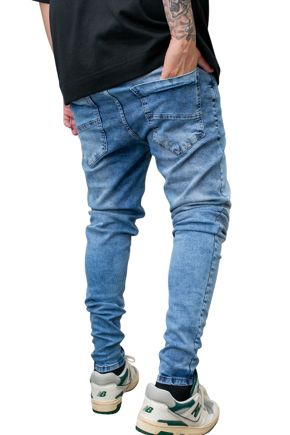 CALÇA LLEVA JEANS SUPER SKINNY MARMORIZADA LL9025
