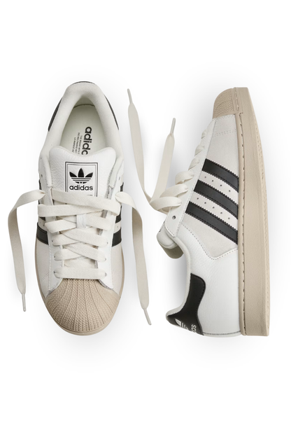 TÊNIS ADIDAS ORIGINALS SUPERSTAR II KJ9947 BRANCO/PRETO/CAQUI