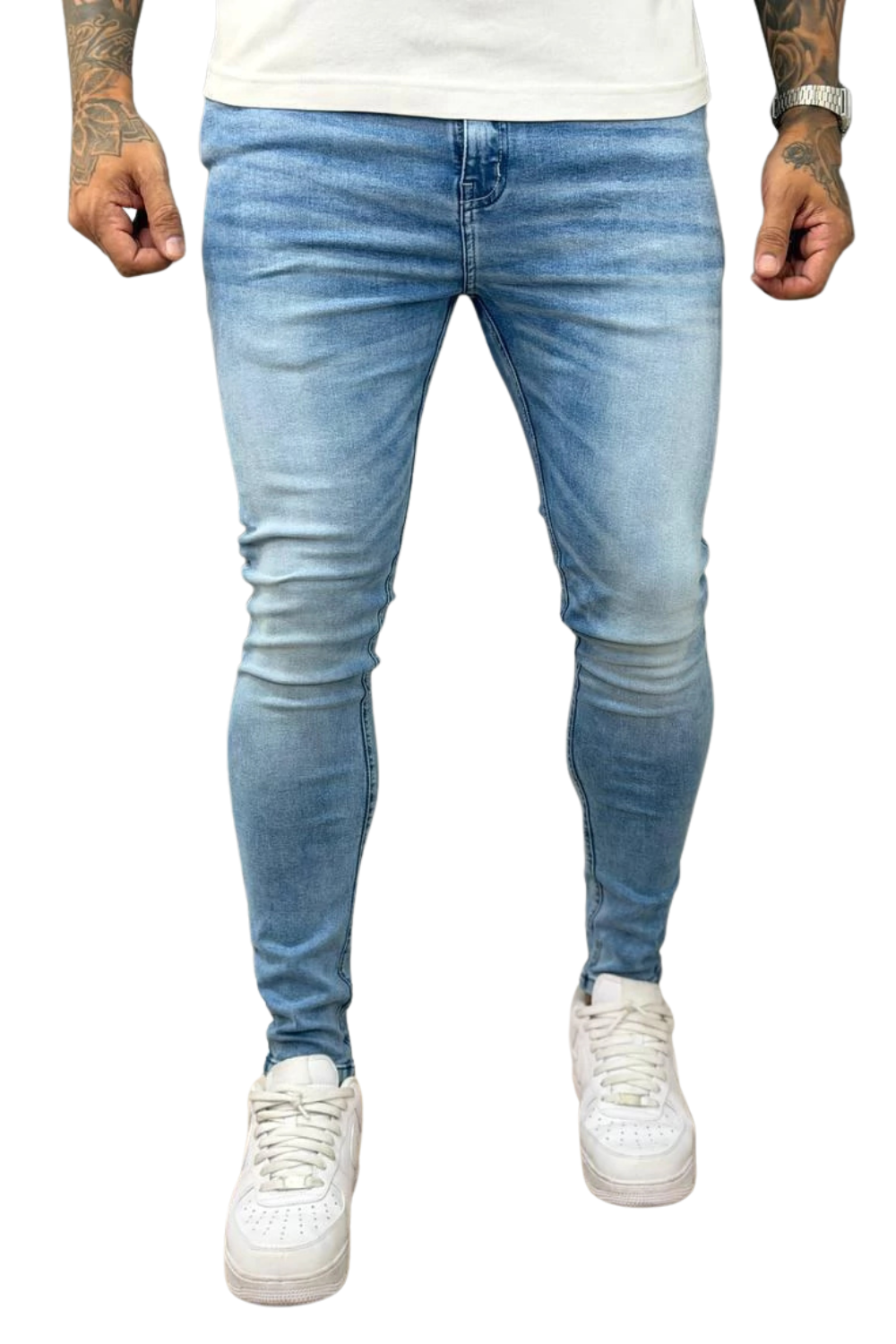 CALÇA LLEVA JEANS SKINNY BASICA MARMORIZADA LL9102