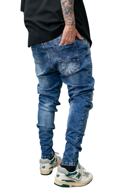 CALÇA LLEVA JEANS SUPER SKINNY C/ RASGO RESPINGO LL9006