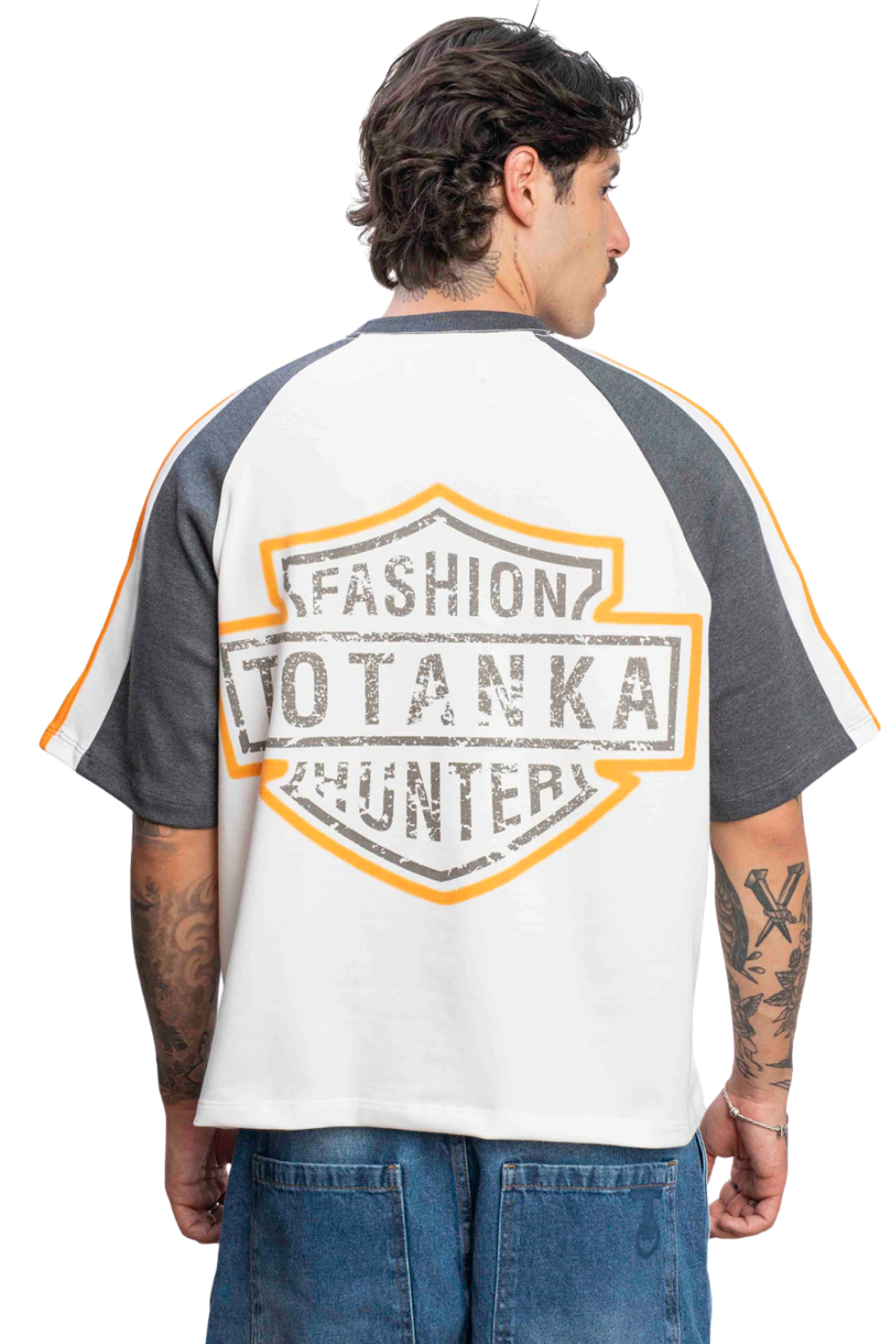 CAMISETA TOTANKA OVER TRAVERSE OV801166 OFF WHITE/CINZA