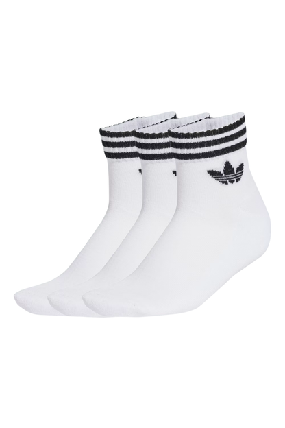 MEIA ADIDAS ORIGINALS 3 LISTRAS ANKLE 3PP JV7435 BRANCO 38-40