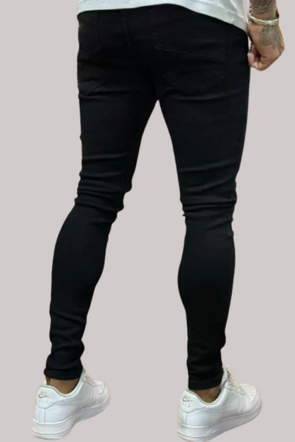 CALÇA LLEVA SUPER SKINNY JEANS PRETA LISA
