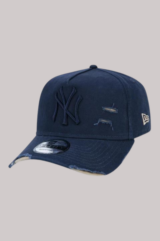 BONÉ NEWERA 9FORTY A-FRAME ABA CURVA AJUSTÁVEL DESTROYED MLB NEW YORK YANKEES MLB