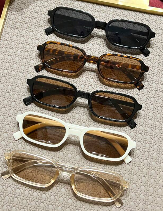 Óculos retangulares pequenos retrô