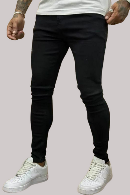 CALÇA LLEVA SUPER SKINNY JEANS PRETA LISA