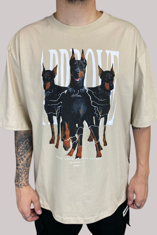 CAMISETA OVERSIZED APPROVE ANIMALS DOBERMANN