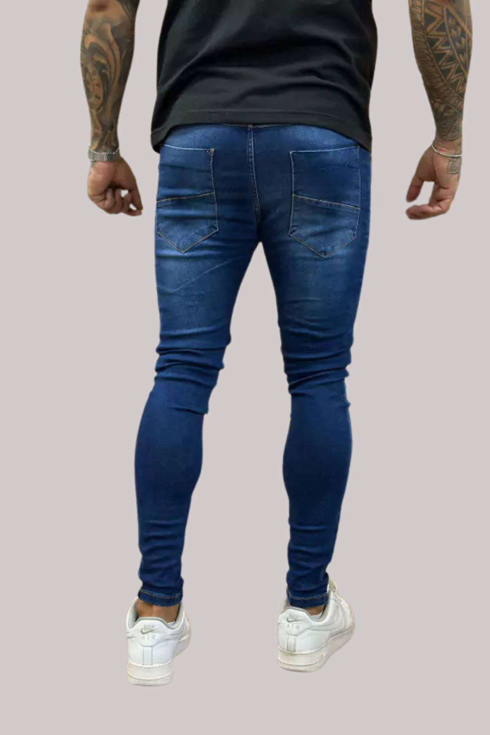 CALÇA JEANS ESCURO LISA LLEVA