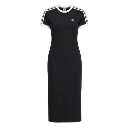 VESTIDO ADIDAS ORIGINALS ADICOLOR TRÊS LISTRAS (SLIM) KD7978 PRETO