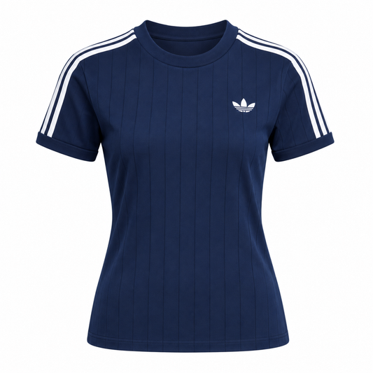 CAMISETA ADIDAS ORIGINALS FEM PINSTRIPE SLIM KS9992 NIGHT INDIGO