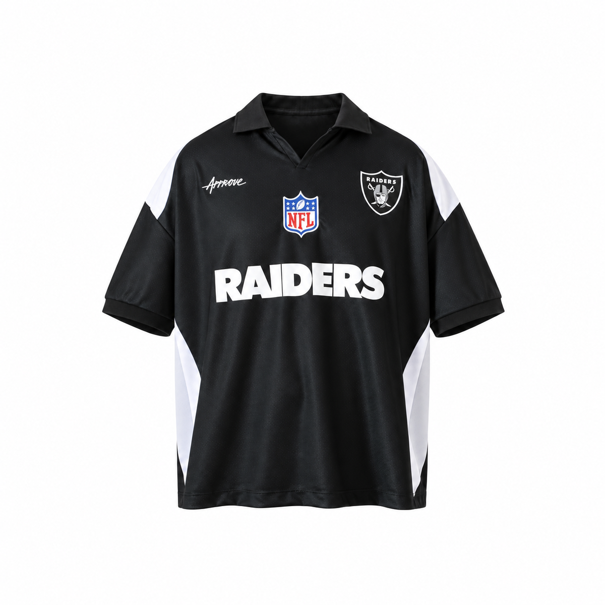 Camiseta Polo Approve x NFL II Raiders Preta