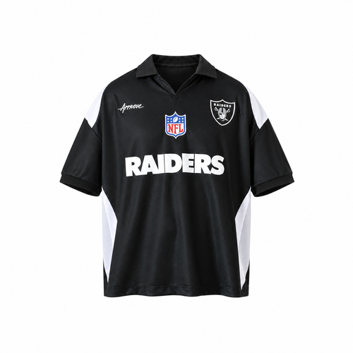 Camiseta Polo Approve x NFL II Raiders Preta