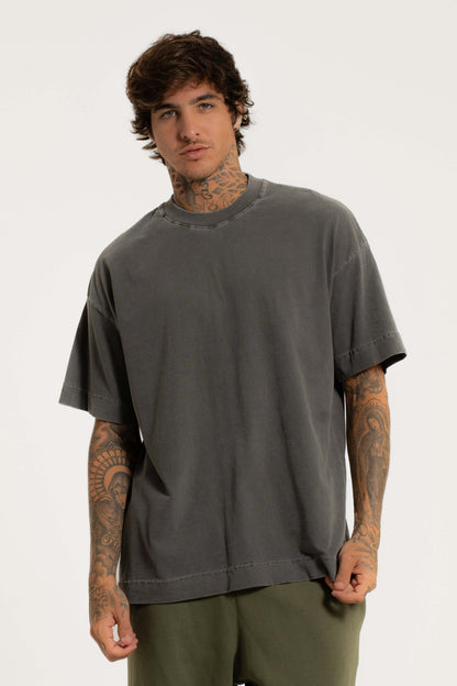Camiseta Heavy Oversized - Chumbo