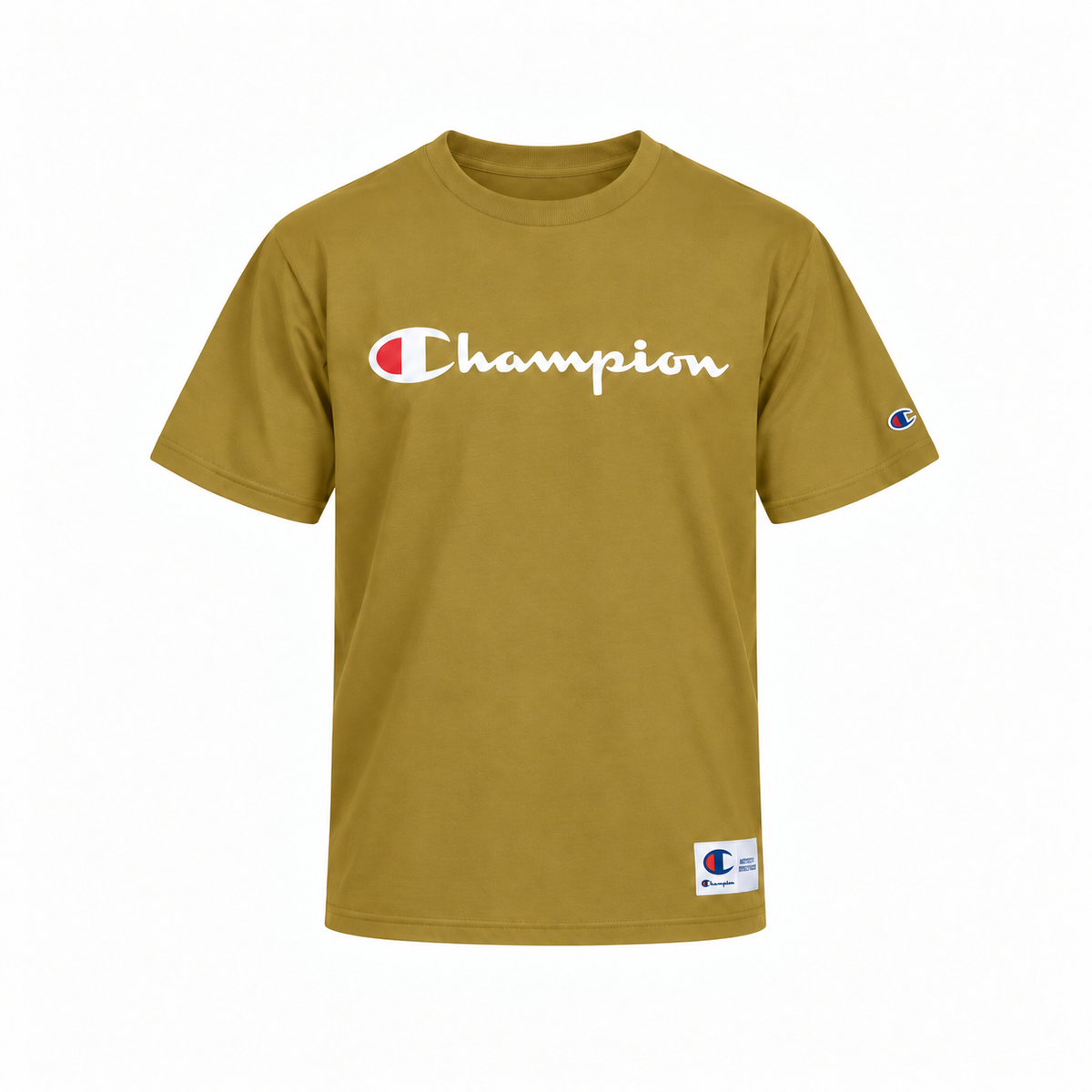 CAMISETA CHAMPION SCRIPT LOGO BORDADO EVA TECIDO MEIA MALHA GROSSO