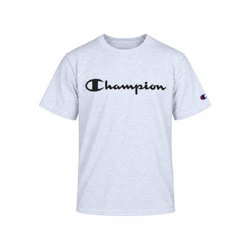 CAMISETA CHAMPION LEV MC SCRIPT ONE COLOR