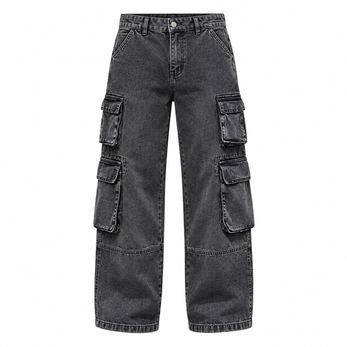 CALÇA OVERSIZED GRAFITE COM BOLSO JAY8691