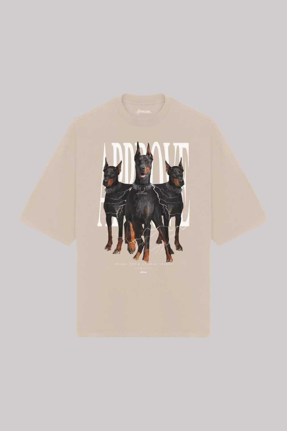CAMISETA OVERSIZED APPROVE ANIMALS DOBERMANN