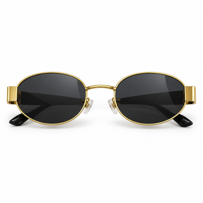 Óculos armação Oval em Metal Estilo Rétro Bohemio